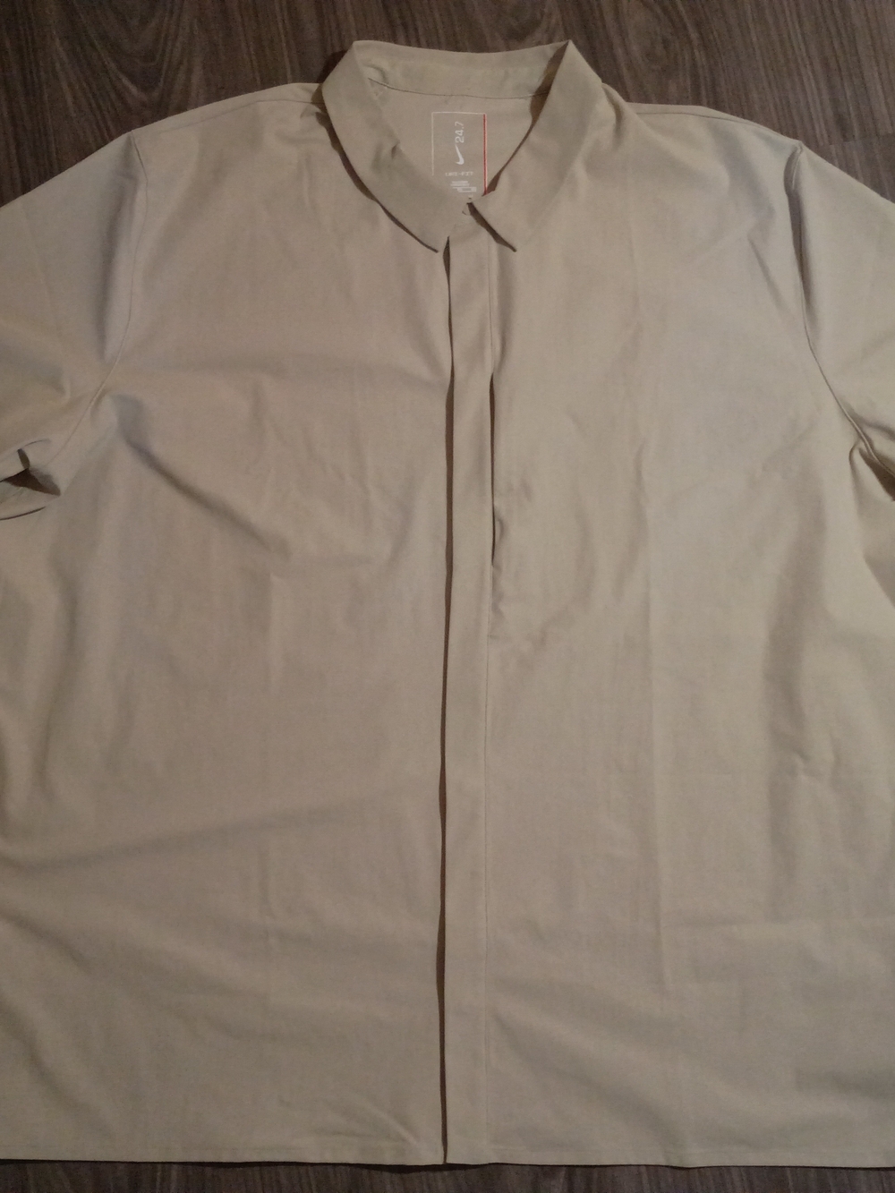 Nike Men's Short-Sleeve Casual Shirt in Light Beige